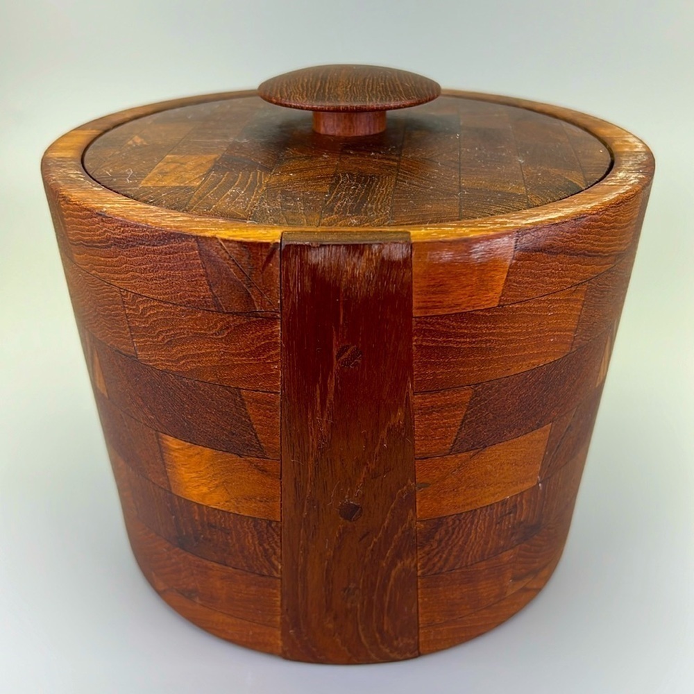 Vintage Ernest Sohn Teak Canister